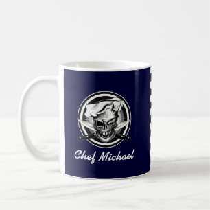 Winking Chef Skull Coffee Mug
