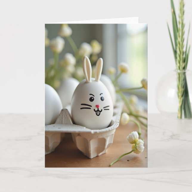 Winking Egg Springtime Scene Card (Front)