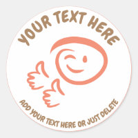 Winking Emoji Face Two Thumbs Up. Doodle. Template