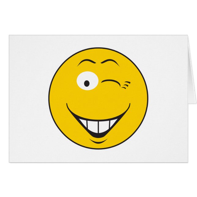 Winking Face (Front Horizontal)