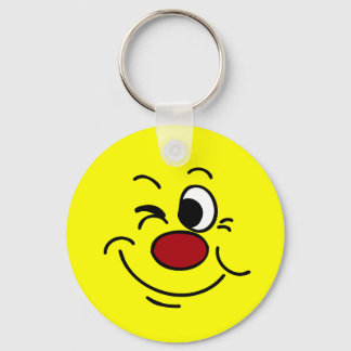 Winking Face Grumpey Keychain