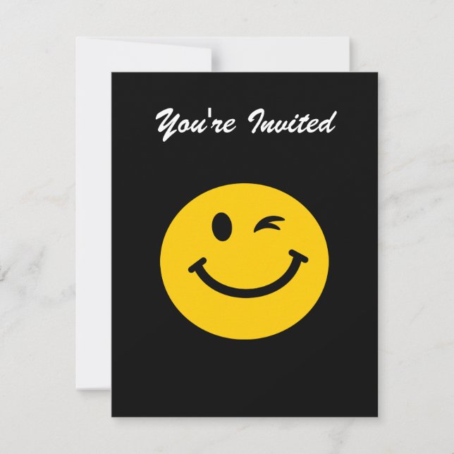 Winking face invitation (Front)