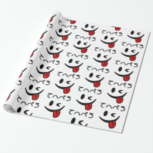 Winking Face Tongue Out てへぺろ Tehepero   Oops Wrapping Paper