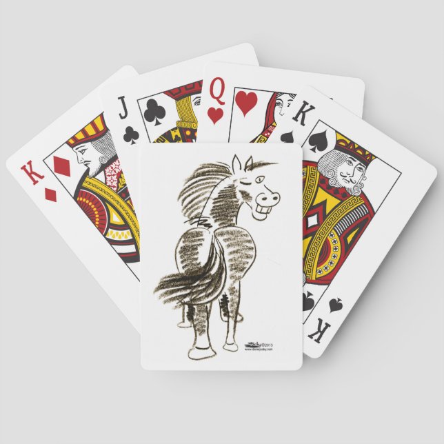 Winking Horse Good Luck! Playing Cards (Back)