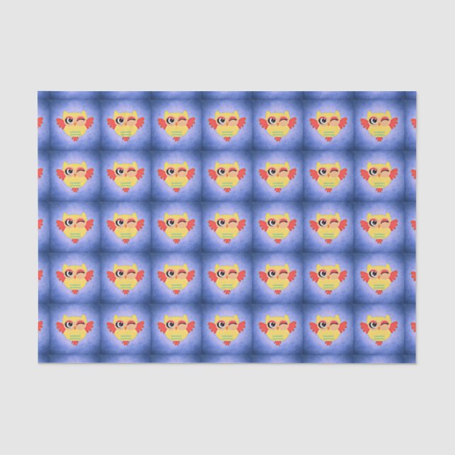 Winking Owl Tissue Paper (Front)