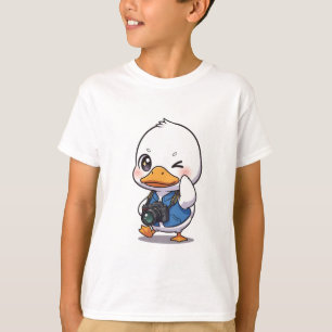 Winking Photographer Duckling Kids T-Shirt