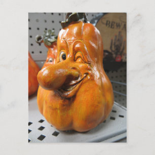 Winking Pumpkin Postcard