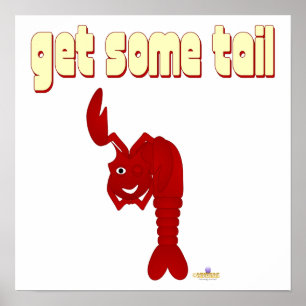 Winking Red Lobster Get Some Tail Poster