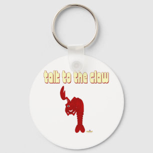 Winking Red Lobster Talk To The Claw Keychain