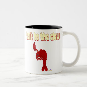 Winking Red Lobster Talk To The Claw Two-Tone Coffee Mug