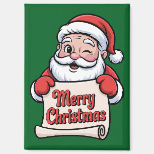 Winking Santa 🎅 "Merry Christmas" Magnet