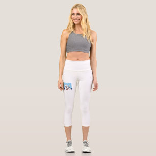Winking Seal Wearing a Bandana Throwing Shaka Sign Capri Leggings