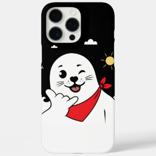Winking Seal Wearing a Bandana Throwing Shaka Sign iPhone 16 Pro Max Case