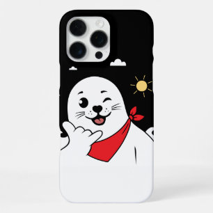 Winking Seal Wearing a Bandana Throwing Shaka Sign iPhone 16 Pro Max Case