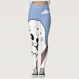 Winking Seal Wearing a Bandana Throwing Shaka Sign Leggings