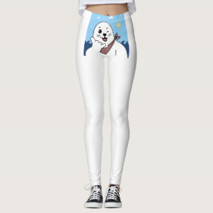Winking Seal Wearing a Bandana Throwing Shaka Sign Leggings