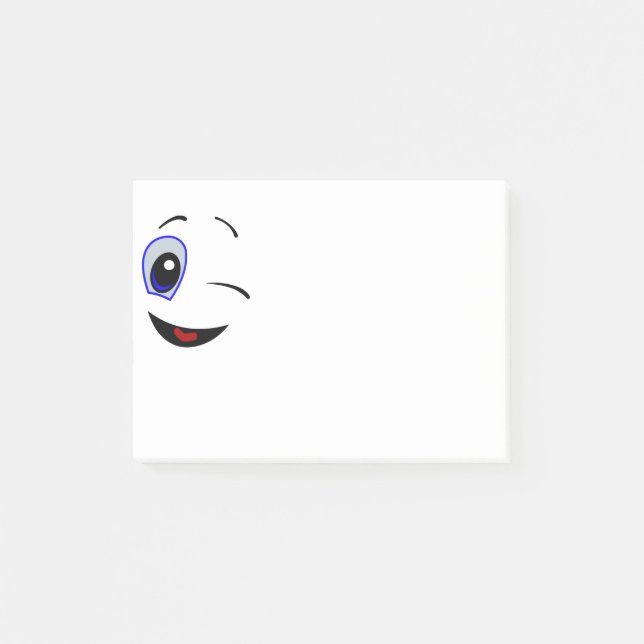 WINKING SMILEY FACE POST-IT NOTES (Front)
