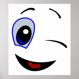 WINKING SMILEY FACE POSTER