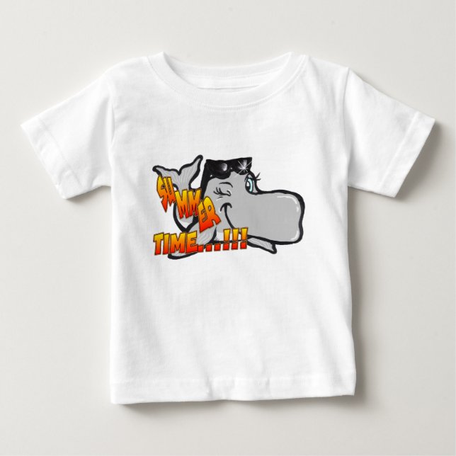 Winking Whale Baby T-Shirt (Front)