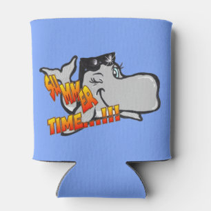 Winking Whale Cartoon Can Cooler