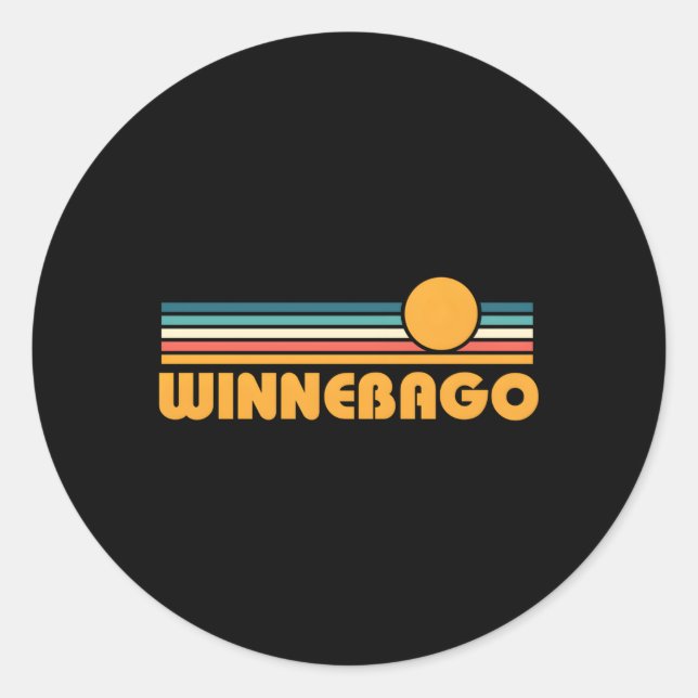 Winnebago Minnesota Classic Round Sticker (Front)