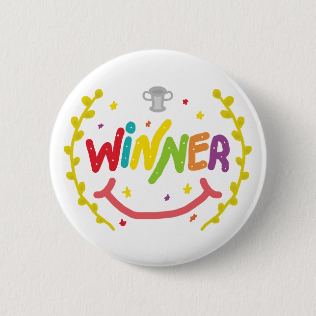 Winner 2 Inch Round Button (Front)