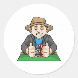 Winner at Poker Classic Round Sticker