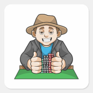 Winner at Poker Square Sticker