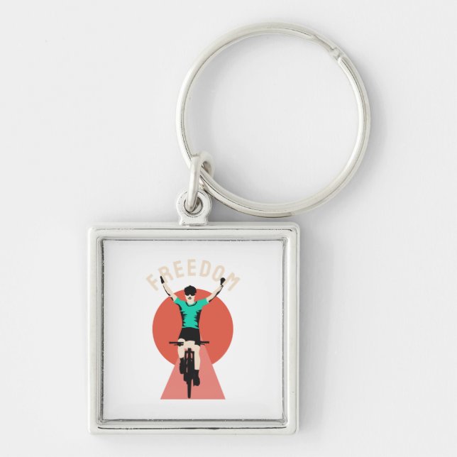 Winner Biker Retro Style Freedom Keychain (Front)