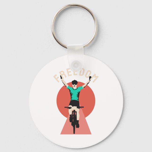 Winner Biker Retro Style Freedom Keychain (Front)