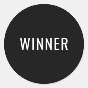 Winner Classic Round Sticker