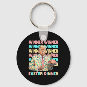 Winner Easter Dinner Days Trumps Bunny Rabbit Resu Keychain