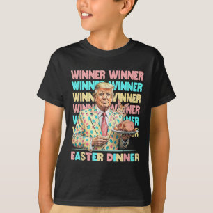 Winner Easter Dinner Days Trumps Bunny Rabbit Resu T-Shirt