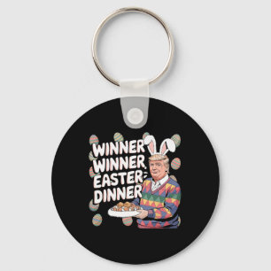 Winner Easter Dinner Trump Bunny Hunt Eggs Happy E Keychain