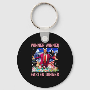 Winner Easter Dinner Trump Bunny Hunt Eggs Happy E Keychain