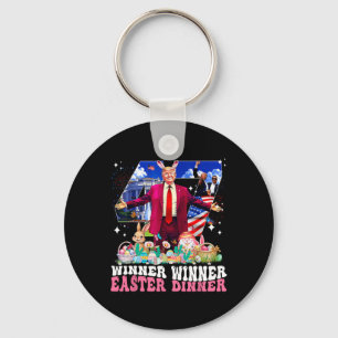 Winner Easter Dinner Trump Bunny Hunt Eggs Happy E Keychain