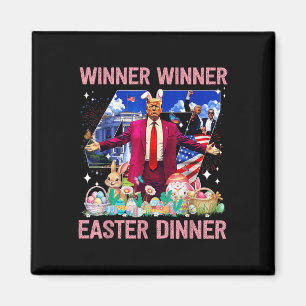 Winner Easter Dinner Trump Bunny Hunt Eggs Happy E Magnet