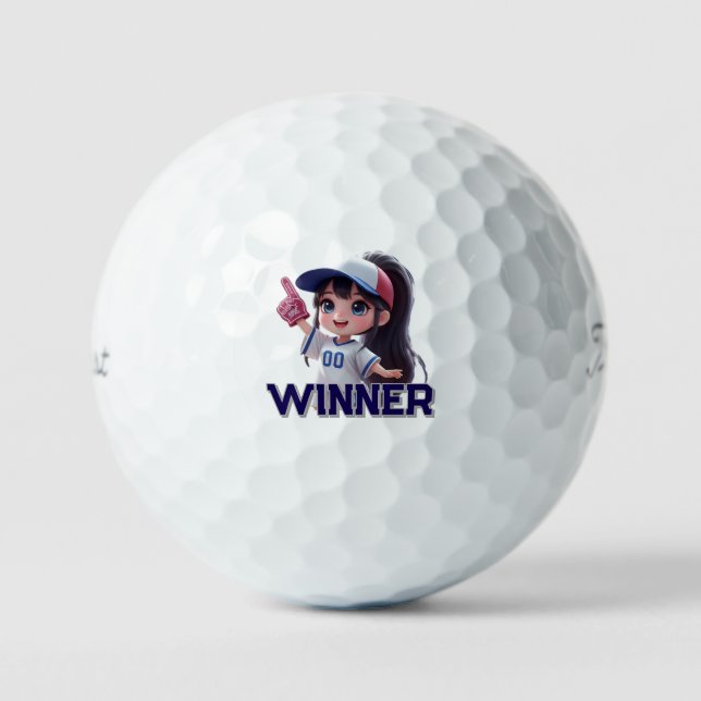winner fan sports dall golf balls (Front)