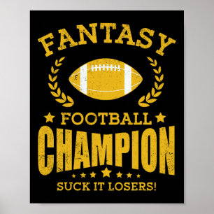 Winner Fantasy Football Champ Champion Draught Foo Poster