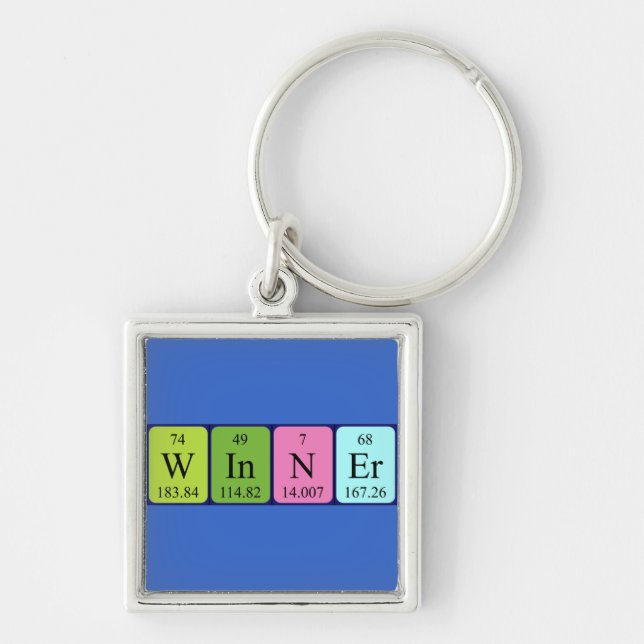 Winner periodic table name keyring (Front)