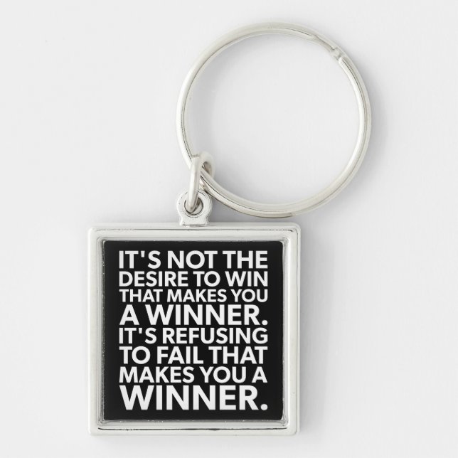 Winner - Refuse To Fail - Workout Motivational Keychain (Front)
