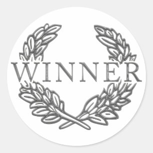 WINNER sticker. Classic Round Sticker