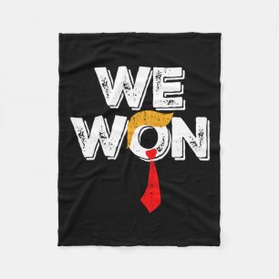 Winner Trump Vance We Won Took Byck America  Fleece Blanket
