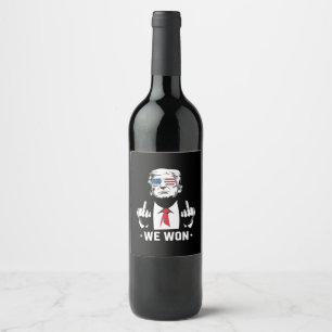 Winner Trump We Won Inauguration Day 47th Wine Label