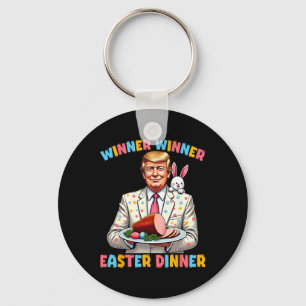 Winner Wiiner Easter Dinner Trump Easter Funny For Keychain