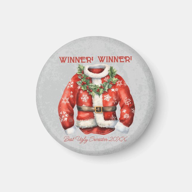 Winner! Winner! Best Ugly Sweater of 20xx Magnet (Front)
