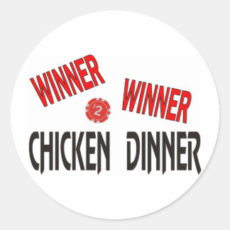 Winner Winner Chicken Dinner Classic Round Sticker