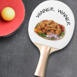 Winner Winner Chicken Dinner Funny  Ping Pong Paddle<br><div class="desc">The design is a photo and the cases are not made with actual glitter, sequins, metals or woods. This design may be personalized in the area provided by changing the photo and/or text. Or it can be customized by choosing the click to customize further option and delete or change the...</div>