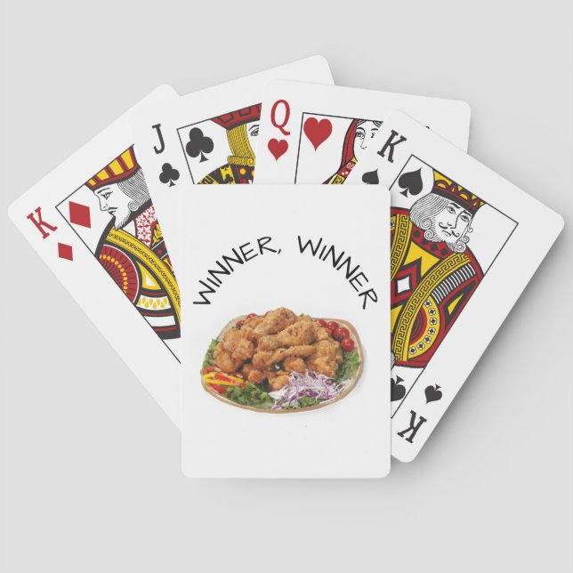 Winner Winner Chicken Dinner Funny Playing Cards (Back)