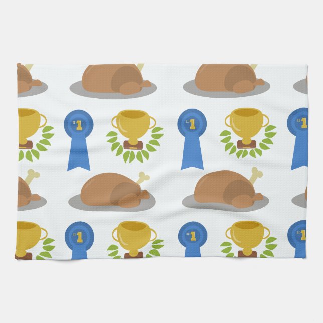 Winner Winner Chicken Dinner Pattern Kitchen Towel (Horizontal)